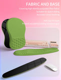 Hokafenle 2in1 Combination, Wave Keyboard Wrist Rest and Ergonomic Curvature Mouse Pad Wrist Support for Relieve Wrist Pain, Filled with Soft Cushion Memory Foam, Dill Green