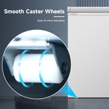 7 Cubic Feet Compact Chest Freezer, 1 Removable Baskets & 7-Level Adjustable Temp - Free-Standing Top-Door Deep Freezer for Home, Kitchen, Office, Basement