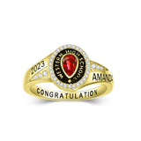 Oseew 2027 Custom Gift Graduation Ring for Women High School (Yellow Gold)