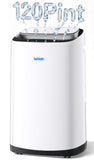 WHOY 120 Pints Dehumidifier for Basement up to 6,000 Sq. Ft, Smart App Control & Intelligent Humidistat, Large Capacity with Drain Hose, Ultra Quiet & Energy Efficient for Whole Home, Garage