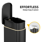 2.6 Gal Bathroom Trash Can with Soft Close Stay Open Lid