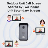 ANJIELO SMART Wireless Video Doorbell,Doorbell Camera Wireless,7''Touch Screen,WiFi Doorbell Intercom System,Motion Detection,Wireless Video intercom,2 Way Audio,Night Vision (2 doorbell +2 Monitor)