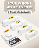 Adjustable Dumbbells Set, 4 in 1 Hand Weights Set for Women Men 10 LB Dumbbell Pair Each 2lbs 3lbs 4lbs 5lbs Weights Dumbbells Set with TPU Soft Rubber Handle for Home Gym Exercise Fitness - White