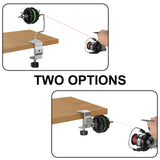 linguang Fishing Portable Table Mount Line Spooler for Fising Spinning and Baitcasting Reels Adding Line，Fishing Line Spool Holder with Calmp and Tensioner -Winder & Spooling Accessories-B