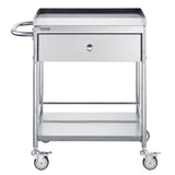 VEVOR Stainless Steel Utility Cart with Wheels - Medical/Dental Lab Cart - 2 Shelves/1 Drawer