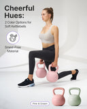 YOTTOY Soft Kettlebell,Kettlebell Anti-Slip Grip Weight for Home Workouts, Kettlebells Set Strength and Safety Guaranteed (20LB-Pink)