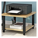 PXIWDAN Printer Stand 2 Tier Printer Stand with Wheels Cart Mobile Wood Metal for Home Office for Office(C)