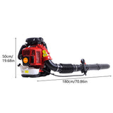 ZTGD 80CC Gas Powered Backpack Leaf Blower 900CFM, Powerful 206MPH Extreme Duty 2-Cycle Petrol Powered Leaf blowers
