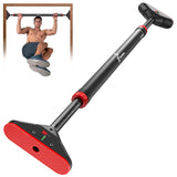 Pull Up Bar for Doorway: Sportneer Strength Training Pull-up Bars without Screw - Adjustable Width Locking Mechanism Chin Up Bar, Thickened Steel Max Limit 440 lbs Upper Body Fitness Pullup Bars for Home (Black-Red) Sportneer