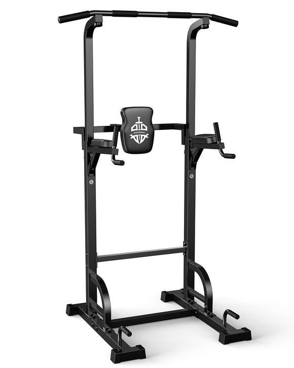 Sportsroyals Power Tower Dip Station Pull Up Bar for Home Gym Strength Training Workout Equipment Newer Version 450LBS. Sportsroyals