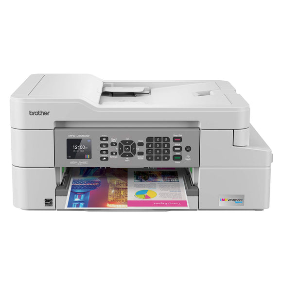 Brother MFC-J805DW XL Extended Print INKvestmentTank Color Inkjet All-in-One Printer, White