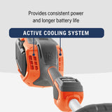 320iL Cordless String Trimmer with 4 Ah Battery and Charger, 16-Inch Straight Shaft Electric Weed Eater with Rapid Replace