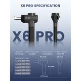 BOB AND BRAD X6 Pro Massage Gun Deep Tissue Percussion with Metal Head Therapy, Professional Muscle Massage Gun for Athletes, Electric Massager Gun for Pain Relief,Christmas Gift for Men Women Dad Mom