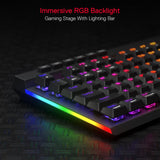 Wireless RGB Gaming Keyboard, 3-Modes 104 Keys Mechanical Keyboard w/Hot-Swap Socket Redragon
