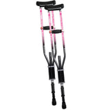 York Nordic - Spring Cushion Crutches Perfect for Sports Injuries and Travel - Heights 4'7" to 6'6" - Adjust Down to 22" for Travel