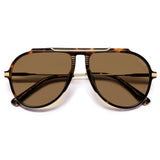 SOJOS Retro Oversized 70s Aviator SunglassesWomen Men SJ2693 Leopard
