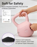 YOTTOY Soft Kettlebell,Kettlebell Anti-Slip Grip Weight for Home Workouts, Kettlebells Set Strength and Safety Guaranteed (20LB-Pink)