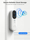 Hiseeu Doorbell Camera Wireless,Live View with Two-Way Talk,2K HD,Night Vision, 150° Wide View,Smart Human Detection,IP65 Waterproof,2.4G & 5GHz WiFi,Works with Alexa（No SD Slot ，Paid Cloud Storage）