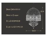 Chandelier, Classical Shade Balcony Loft Brass Lamp Reception Desk