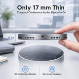AiooTisu Bluetooth Conference Speaker and Microphone, Bluetooth Speakerphone for Small Meeting Room，Wireless Conference Speaker 360°Voice Pick up with Noise Cancellation Mics for Computer/Laptop