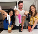 WineOvation Electric Gun Wine Opener (Blue) - Open your Wine Bottle fast and without hassle - Best Electronic Automatic Corkscrew for Gun Enthusiasts and Wine Lovers - Rechargeable Battery Operated