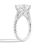 MSBLUE® Size 7 2ct Princess Cut Moissanite Engagement Ring