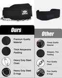 Seektop Dip Belt for Weightlifting - GYM Workout Pull Ups Belt with Chain, Neoprene Waist Dip Belt Crossfit, Fitness, Men & Women (Belt & Chain) (Black)