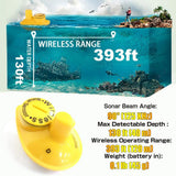 LUCKYLAKER Sonar Handheld Fish Finder Transducer Portable Water Depth Finder Boat Kayak Wireless Transducer Fish Finders