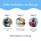 Katadyn BeFree Collapsible Water Filter Bottle 1.0L for Hiking, Backpacking & Travel | 0.1 Micron Hollow Fiber Squeeze Filter Removes Bacteria, Protozoa & Sediment, BPA-Free, EZ-Clean Membrane