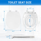 Round Toilet Seat with Built-In Toddler Seat 16.5" - Soft Close for Child & Adult, Potty Training Seat, Durable PP Toilet Seat, Easy Installation & Removal, Fits Most Toilet Bowls