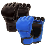 2 Pairs Boxing Gloves Kickboxing Gloves for Men Women Beginner Professional Shockproof Leather Sparring Training Gloves Set MMA Gloves (Black and Blue) Cyiwniao
