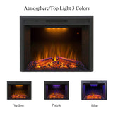 Valuxhome Electric Fireplace, 36 Inches Fireplace Insert with Overheating Protection, Fire Crackling Sound, Remote Control, 750/1500W, Black