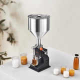 VEVOR Manual Paste Liquid Filling Machine, 5-100ml Adjustable Bottle Filling Machine, Stainless Steel Liquid Filler with 11.5L Hopper for Milk Water Juice Essential Oil Shampoo Cosmetic Honey VEVOR