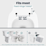 PELEGON Toilet Safety Rails (250lb) - Adjustable Toilet Safety Rails, Toilet Bar for Elderly Adults, Toilets Rails for Seniors, Toilet Seat with Handles for Elderly & Disabled Toilet Grab Bar - 1 Pack