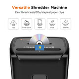 12-Sheet Paper Shredder for Home Office Use, 10-Minute Cross Cut Shredder with 5.5 Gallons Bin, P-4 High Security Heavy Duty Office Shredder Shred CD/Credit Card(C243-A) bonsaii