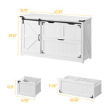 Halitaa 47.8” Farmhouse File Cabinet with Adjustable Shelf, White