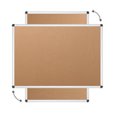 VIZ-PRO Cork Notice Board Bulletin Board, 96 X 48 Inches, Pack of 2, Silver Aluminium Frame