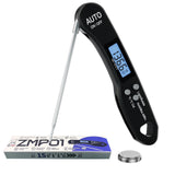 Instant Read Meat Thermometer, 1.2s Fast Read, ±1°F Accuracy, -58°F to 572°F, 4.4" Foldable Probe, 0 °C Calibration, Min/Max (Session)