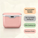 Mxqtuv Hanging Car Trash Can, Leakproof Garbage Bin with Lid, Pink
