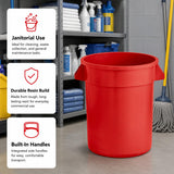 Getzi 6 Pack 20 Gallon Red Round Commercial Trash Can