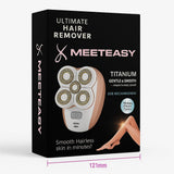 Meeteasy Electric Leg Shaver for Women - Rechargeable Painless Lady Razor for Leg Face Lips Body Underarms Armpit - Female Cordless Bikini Trimmer