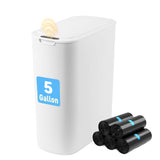 FRESHLIX Automatic Motion Sensor Bathroom Trash Can with Lid, 5 Gallon Touchless Trash Bin, Smart Electric Narrow Waterproof Garbage Bin