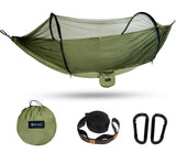 BTRWOR Hammock with Mosquito Net - Lightweight, Portable, 1 Person Hammock - for Camping, Hiking, Backpacking, Travel, a Festival, or The Beach