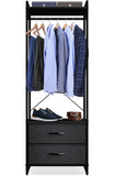 Sorbus Clothing Rack with Drawers - Clothes Stand Dresser - Wood Top, Steel Frame, & Fabric Drawers - Tall Closet Storage Organizer - Garment Rack for Hanging Shirts, Dresses, & Jackets