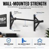 REP Fitness Heavy Duty Pull-Up Bar, Wall or Ceiling Mounted Straight Bar, Home Gym Exercise Equipment for Chin Training, Garage Strength Workouts, Rings, Straps Wall or Ceiling Mounted Straight Bar