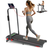 Ecogou Walking Pad Treadmill with Incline and Handle Bar, 3 in 1 Foldable Treadmills for Home Office, 365lbs Portable Compact Under Desk Treadmill