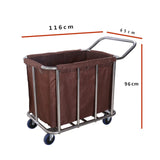 Stainless Steel Hotel Housekeeping Trolley - Room Service Cart
