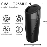 Car Trash Can with 90 Free Garbage Bags - Waterproof, Lid-Closed, Easy-to-Clean Cup Holder Trash Can