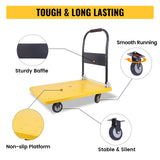 Foldable Heavy Duty Push cart, 660 lbs Dolly with Swivel Wheels for Home