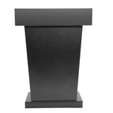 Podium Stand with Slide Drawer, 37.5" Wooden Lectern Pulpit with Large Reading Platform for Church Office